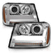 Anzo USA 111391 Projector Headlight Set; w/Plank Style Design; Chrome w/Amber; - Truck Part Superstore