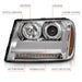Anzo USA 111391 Projector Headlight Set; w/Plank Style Design; Chrome w/Amber; - Truck Part Superstore