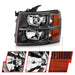 Anzo USA 111393 Crystal Headlight Set; Clear Lens; Black Housing; White/Amber; - Truck Part Superstore
