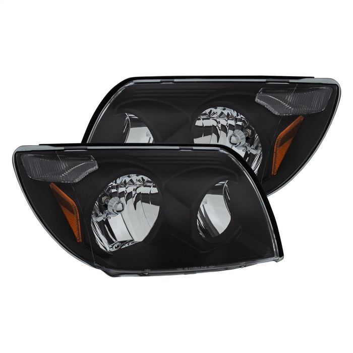 Anzo USA 111394 Crystal Headlight Set; Clear Lens; Black Housing; White/Amber; - Truck Part Superstore