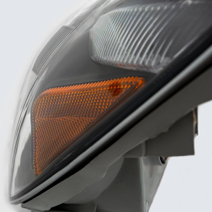 Anzo USA 111394 Crystal Headlight Set; Clear Lens; Black Housing; White/Amber; - Truck Part Superstore