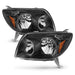 Anzo USA 111394 Crystal Headlight Set; Clear Lens; Black Housing; White/Amber; - Truck Part Superstore