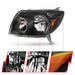Anzo USA 111394 Crystal Headlight Set; Clear Lens; Black Housing; White/Amber; - Truck Part Superstore