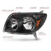 Anzo USA 111394 Crystal Headlight Set; Clear Lens; Black Housing; White/Amber; - Truck Part Superstore