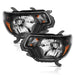 Anzo USA 111395 Crystal Headlight Set; Clear Lens; Black Housing; White/Amber; - Truck Part Superstore