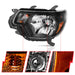 Anzo USA 111395 Crystal Headlight Set; Clear Lens; Black Housing; White/Amber; - Truck Part Superstore