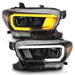 Anzo USA 111396 Projector Headlight Set; w/Plank Style Switchback; Black w/Amber; - Truck Part Superstore