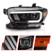 Anzo USA 111396 Projector Headlight Set; w/Plank Style Switchback; Black w/Amber; - Truck Part Superstore
