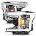 Anzo USA 111399 Projector Headlight Set; w/Plank Style Switchback; Chrome w/Amber; Pair; - Truck Part Superstore