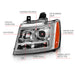 Anzo USA 111403 Projector Headlight Set; w/Plank Style Switchback; Chrome w/Amber; Pair; - Truck Part Superstore