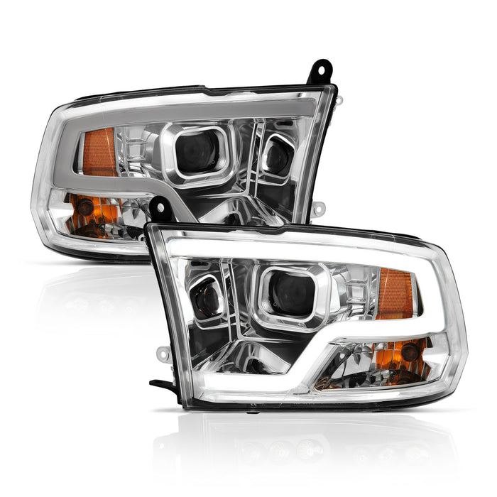 Anzo USA 111405 Projector Headlight Set; w/Plank Style Design; Chrome; - Truck Part Superstore