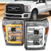 Anzo USA 111407 Projector Headlight Set; w/Plank Style Switchback; Chrome w/Amber; Pair; - Truck Part Superstore