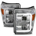 Anzo USA 111407 Projector Headlight Set; w/Plank Style Switchback; Chrome w/Amber; Pair; - Truck Part Superstore
