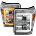 Anzo USA 111407 Projector Headlight Set; w/Plank Style Switchback; Chrome w/Amber; Pair; - Truck Part Superstore