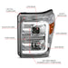 Anzo USA 111407 Projector Headlight Set; w/Plank Style Switchback; Chrome w/Amber; Pair; - Truck Part Superstore