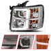 Anzo USA 111411 Projector Headlight Set; w/Plank Style Switchback; Chrome w/Amber; Pair; - Truck Part Superstore
