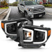 Anzo USA 111414 Projector Headlight Set; w/Plank Style Switchback; Black w/Amber; Pair; - Truck Part Superstore