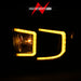Anzo USA 111414 Projector Headlight Set; w/Plank Style Switchback; Black w/Amber; Pair; - Truck Part Superstore