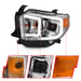 Anzo USA 111415 Projector Headlight Set; w/Plank Style Switchback; Chrome w/Amber; Pair; - Truck Part Superstore