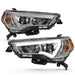 Anzo USA 111417 Projector Headlight Set; w/Plank Style Switchback; Chrome w/Amber; Pair; - Truck Part Superstore