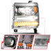 ANZO USA 111421 LED Projector Headlights w/ Plank Style Chrome w/ Amber - Truck Part Superstore