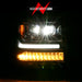 ANZO USA 111421 LED Projector Headlights w/ Plank Style Chrome w/ Amber - Truck Part Superstore