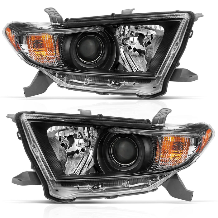 ANZO USA 111435 Projector Headlight Black Amber - Truck Part Superstore