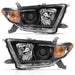 ANZO USA 111435 Projector Headlight Black Amber - Truck Part Superstore