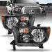 Anzo USA 111436 Crystal Headlight Set; Clear Lens; Black w/Amber Housing; Pair; - Truck Part Superstore