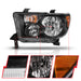 Anzo USA 111436 Crystal Headlight Set; Clear Lens; Black w/Amber Housing; Pair; - Truck Part Superstore