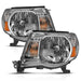 Anzo USA 111437 Crystal Headlight Set; Clear Lens; Chrome w/Amber Housing; Pair; - Truck Part Superstore