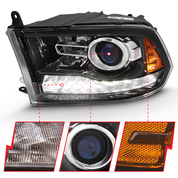 Anzo USA 111439 Projector Headlight Set w/Halo - Truck Part Superstore