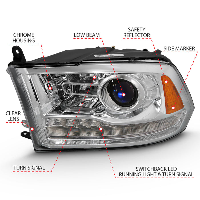 Anzo USA 111440 Projector Headlight Set w/Halo - Truck Part Superstore