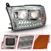 Anzo USA 111441 Projector Headlight Set; w/Switchback; Black w/Amber; Pair; - Truck Part Superstore