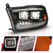 Anzo USA 111442 Projector Headlight Set; w/Switchback; Chrome w/Amber; Pair; - Truck Part Superstore