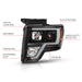 Anzo USA 111443 Projector Headlight Set; Light Bar H.L.; Black Amber; Pair; - Truck Part Superstore