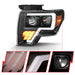 Anzo USA 111445 Projector Headlight Set; Light Bar G4 H.L.; Black Amber; Pair; - Truck Part Superstore