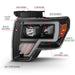 Anzo USA 111445 Projector Headlight Set; Light Bar G4 H.L.; Black Amber; Pair; - Truck Part Superstore