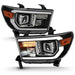 Anzo USA 111447 Projector Headlight Set; Light Bar H.L; w/Black Amber Lens; w/Halogen Bulb; - Truck Part Superstore