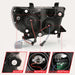 Anzo USA 111447 Projector Headlight Set; Light Bar H.L; w/Black Amber Lens; w/Halogen Bulb; - Truck Part Superstore