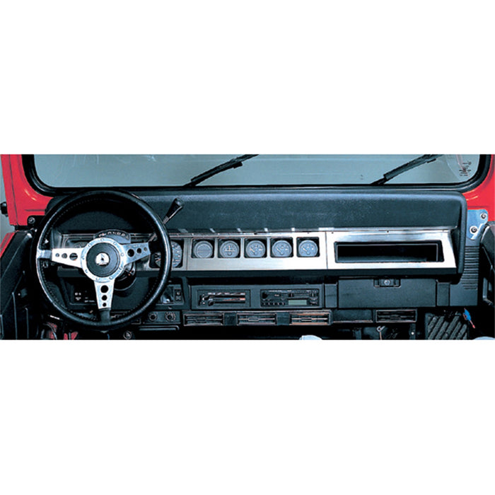 Rugged Ridge 11144.01 Dash Instrument Panel Cover; 3 pc.; Stainless; - Truck Part Superstore