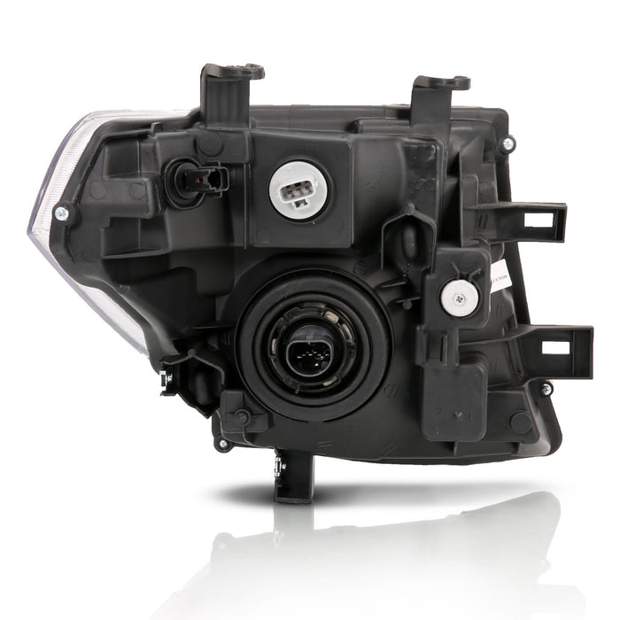 Anzo USA 111463 Crystal Headlight Set; Clear Lens; Chrome w/Amber Housing; Pair; OE Replacement; - Truck Part Superstore