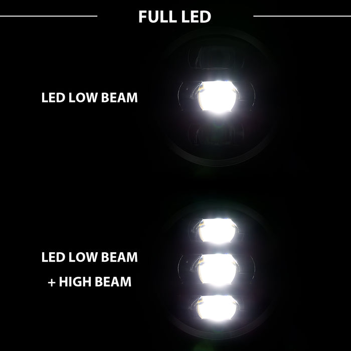 Anzo USA 111466 LED Projector Headlight; w/Plank Style Design; Black; Pair; - Truck Part Superstore