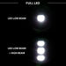 Anzo USA 111466 LED Projector Headlight; w/Plank Style Design; Black; Pair; - Truck Part Superstore