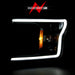 Anzo USA 111467 Projector Headlight Set w/Halo; w/Plank Style; Black w/Amber; Pair; - Truck Part Superstore
