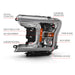 Anzo USA 111468 Projector Headlight Set w/Halo; w/Plank Style; Chrome w/Amber; Pair; - Truck Part Superstore