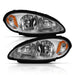 Anzo USA 111472 Crystal Headlight Set; Clear Lens; Chrome w/Amber Housing; Pair; - Truck Part Superstore