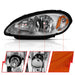 Anzo USA 111472 Crystal Headlight Set; Clear Lens; Chrome w/Amber Housing; Pair; - Truck Part Superstore