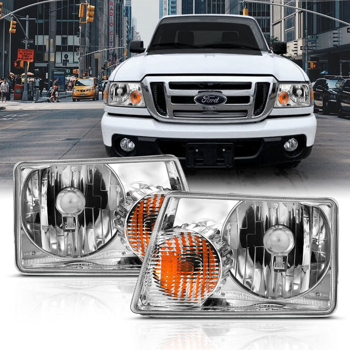 ANZO USA 111473 Crystal Headlight Chrome - Truck Part Superstore