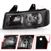 Anzo USA 111474 Crystal Headlight Set; Clear Lens; Black Housing; Pair; - Truck Part Superstore
